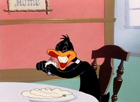 Screenshots from the 1949 Warner Bros. cartoon Wise Quackers