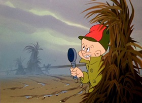 Screenshots from the 1949 Warner Bros. cartoon Wise Quackers