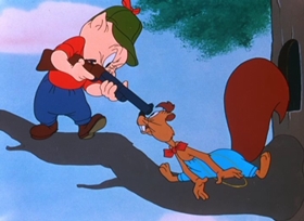 Screenshots from the 1949 Warner Bros. cartoon Porky Chops