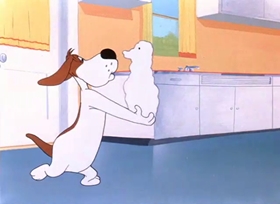 Screenshots from the 1949 Warner Bros. cartoon Daffy Duck Hunt