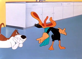 Screenshots from the 1949 Warner Bros. cartoon Daffy Duck Hunt