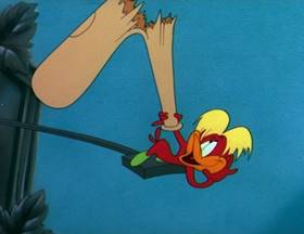 Screenshots from the 1950 MGM cartoon The Cuckoo Clock