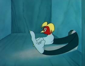 Screenshots from the 1950 MGM cartoon The Cuckoo Clock