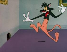 Screenshots from the 1950 MGM cartoon The Cuckoo Clock