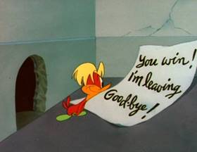 Screenshots from the 1950 MGM cartoon The Cuckoo Clock