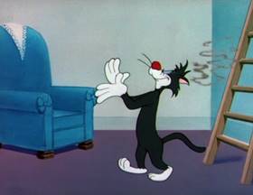 Screenshots from the 1950 MGM cartoon The Cuckoo Clock