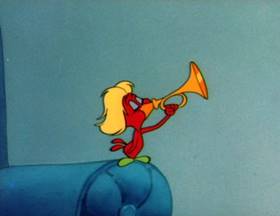 Screenshots from the 1950 MGM cartoon The Cuckoo Clock