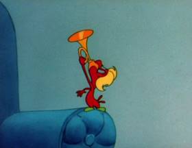 Screenshots from the 1950 MGM cartoon The Cuckoo Clock