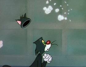 Screenshots from the 1950 MGM cartoon The Cuckoo Clock