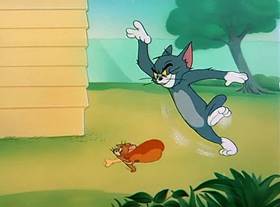 Screenshots from the 1950 MGM cartoon The Framed Cat