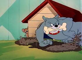 Screenshots from the 1950 MGM cartoon The Framed Cat