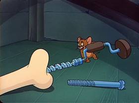 Screenshots from the 1950 MGM cartoon The Framed Cat