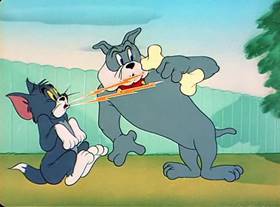 Screenshots from the 1950 MGM cartoon The Framed Cat