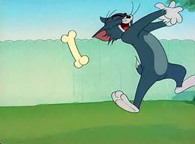 Screenshots from the 1950 MGM cartoon The Framed Cat