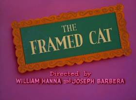 Screenshots from the 1950 MGM cartoon The Framed Cat