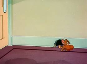 Screenshots from the 1950 MGM cartoon The Framed Cat