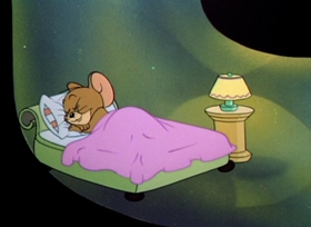 Screenshots from the 1950 MGM cartoon Cueball Cat