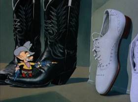 Screenshots from the 1950 MGM cartoon The Peachy Cobbler