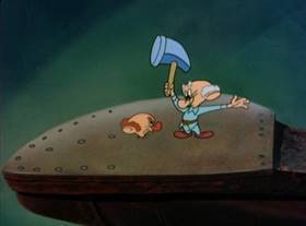 Screenshots from the 1950 MGM cartoon The Peachy Cobbler
