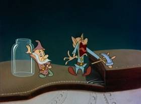 Screenshots from the 1950 MGM cartoon The Peachy Cobbler