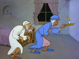 Screenshots from the 1950 MGM cartoon The Peachy Cobbler