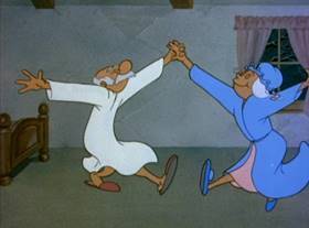 Screenshots from the 1950 MGM cartoon The Peachy Cobbler