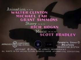 Screenshots from the 1950 MGM cartoon The Peachy Cobbler