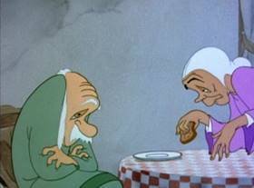Screenshots from the 1950 MGM cartoon The Peachy Cobbler