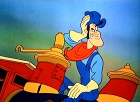 Screenshots from the 1950 Disney cartoon The Brave Engineer