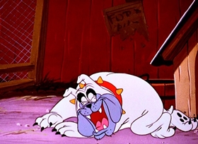 Screenshots from the 1950 Disney cartoon Wonder Dog