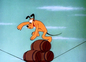 Screenshots from the 1950 Disney cartoon Wonder Dog