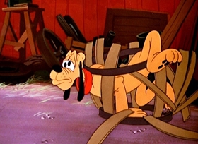 Screenshots from the 1950 Disney cartoon Wonder Dog
