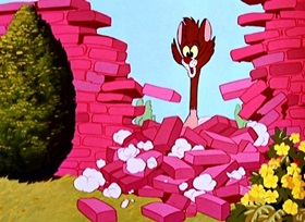 Screenshots from the 1950 Disney cartoon Puss Cafe