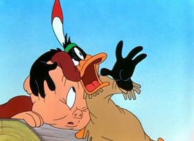 Screenshots from the 1950 Warner Bros. cartoon Boobs in the Woods