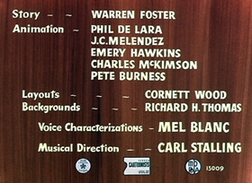 Screenshots from the 1950 Warner Bros. cartoon Boobs in the Woods