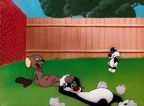 Screenshots from the 1950 Warner Bros. cartoon Pop 