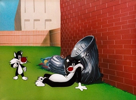 Screenshots from the 1950 Warner Bros. cartoon Pop 