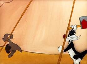 Screenshots from the 1950 Warner Bros. cartoon Pop 