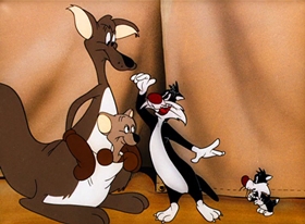 Screenshots from the 1950 Warner Bros. cartoon Pop 