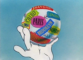 Screenshots from the 1951 Warner Bros. cartoon Hare We Go