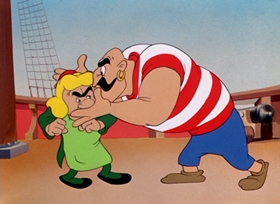 Screenshots from the 1951 Warner Bros. cartoon Hare We Go