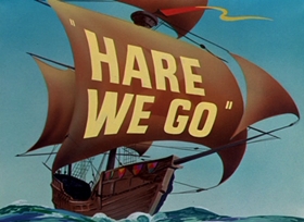 Screenshots from the 1951 Warner Bros. cartoon Hare We Go