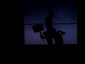 Screenshots from the 1951 Warner Bros. cartoon The Fair Haired Hare