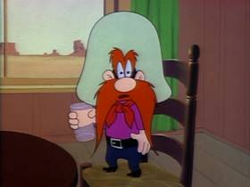 Screenshots from the 1951 Warner Bros. cartoon The Fair Haired Hare