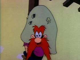 Screenshots from the 1951 Warner Bros. cartoon The Fair Haired Hare