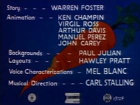 Screenshots from the 1951 Warner Bros. cartoon The Fair Haired Hare