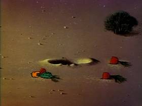 Screenshots from the 1951 Warner Bros. cartoon The Fair Haired Hare