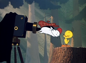 Screenshots from the 1951 Warner Bros. cartoon Tweet Tweet Tweety