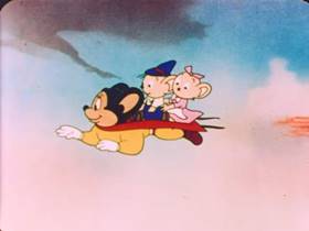 Screenshots from the 1952 Terrytoons cartoon Hansel and Gretel