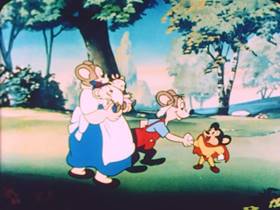 Screenshots from the 1952 Terrytoons cartoon Hansel and Gretel